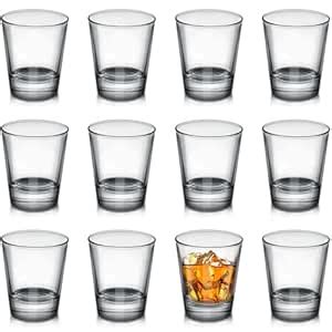 Buy OBTANIM 12 Pack Shot Glasses, 1.5 oz Clear Shot Glass Cups Set with ...