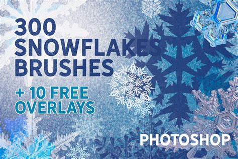Snowflakes brushes photoshop free SNOW | Creative Market