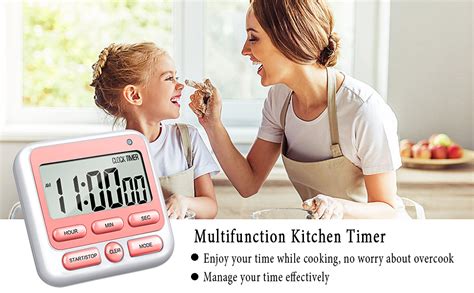 LCD Digital Timer Magnet Alarm Clock 24hs Countdown Timer Time Reminder ...