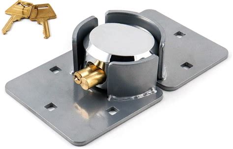 Buy QWORK Steel Puck Lock, Hidden Shackle with 2 PCS Keys for Trucks ...