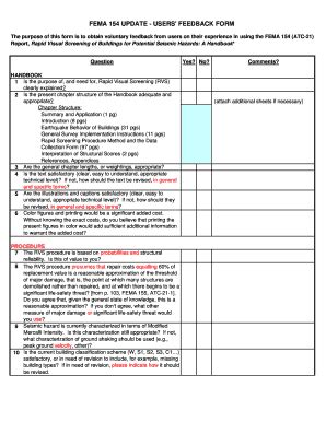 Fillable Online atcouncil fema feedback forms Fax Email Print - pdfFiller