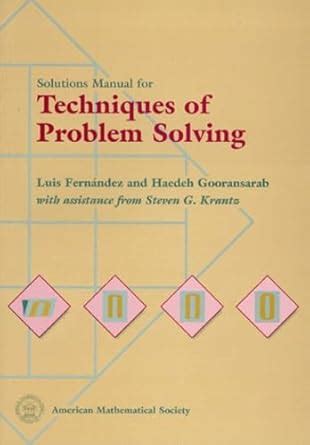 Buy Solution Manual for Techniques of Problem Solving Book Online at ...