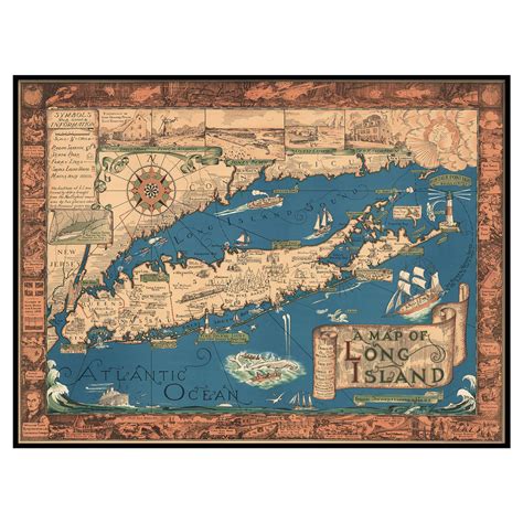 Buy of Long Island Classic Pictorial Historic , 1933. Vintage ...