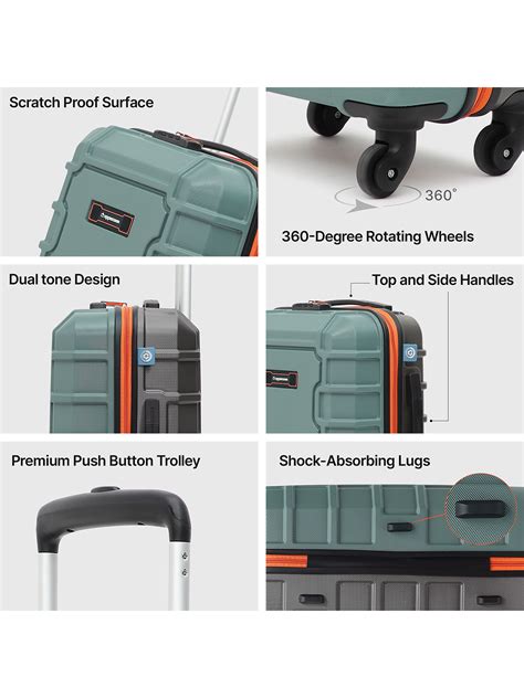 Arbor Green Cabin Hardside Trolley Secure Carry-on