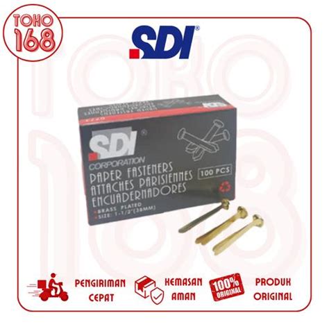 Jual SDI Paper Fasteners/Penjepit Kertas/Dokumen/Paku Belah 1.5" 0773 ...