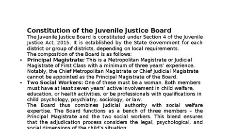 BNSS- Notes on Juvenile Justice Board - Sem 5 Overview - Studocu