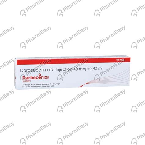 Darbecon 40 MCG Injection (0.4): Uses, Side Effects, Price & Dosage ...