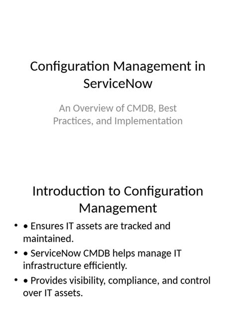 Image result for Configuration Management ServiceNow Overview
