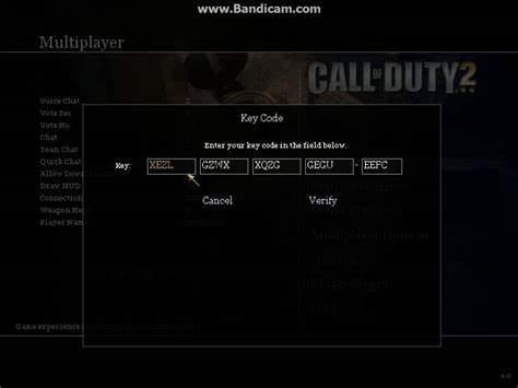 Image result for Key Code for Call of Duty 2
