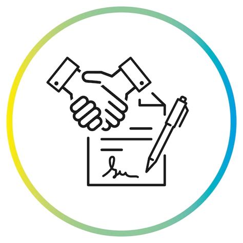 ícone do contrato | Vetor Premium