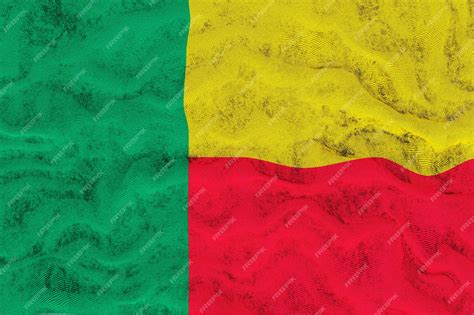 Premium Photo | National flag of Benin Background with flag of Benin