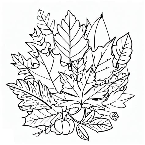 Fall Leaves Image coloring page - Download, Print or Color Online for Free