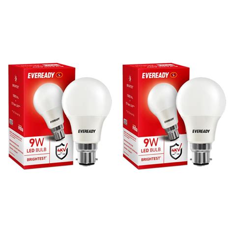 Eveready 9W LED Light Bulb| Cool Day Light (6500K) |Pack of 2|Energy ...