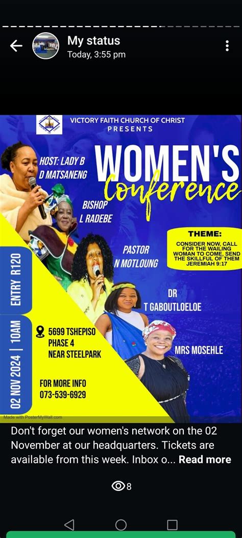 womens conference networking. , Victory Faith Church of Christ. 5699 ...
