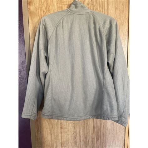 REI Zip Up Fleece Sweater Jacket Women's Large Green... | Depop
