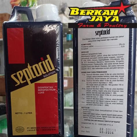 Jual SEPTOCID Desinfektan anti septik bakteri jamur virus 1L - Kota ...