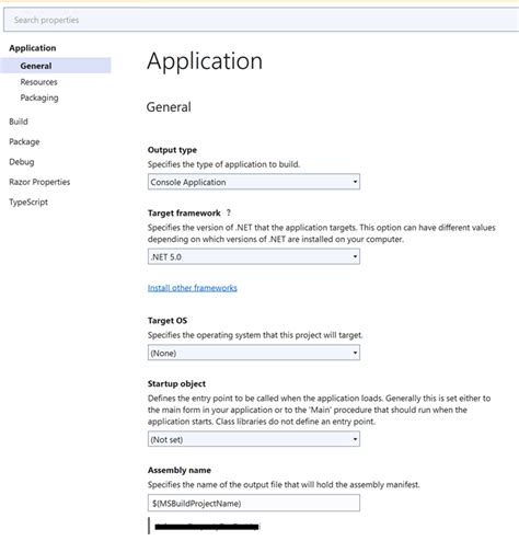 Image result for Project Properties Visual Studio