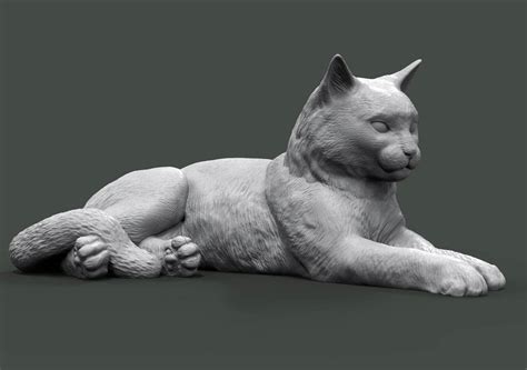 Cat Is Lying Down - 3D Model by Alexander3dart