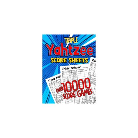 Buy Triple Yahtzee Score Pads Large Print: 8.5 x 11 Inches Triple ...