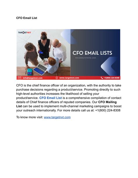 PPT - CFO Mailing List PowerPoint Presentation, free download - ID:10923857