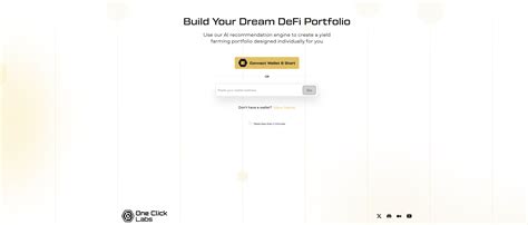 OneClick | Best DeFi portfolios AI Tool