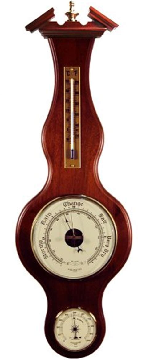 Banjo Barometer Thermometer Hygrometer in Deep Cherry by West and ...