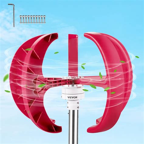 Buy VEVOR Lantern Wind Turbine, 12V100W Vertical Turbine Generator, 35 ...