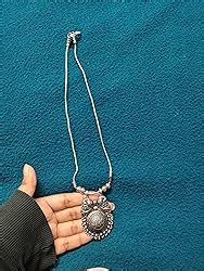 Sasitrends Traditional Oxidized German Silver Necklace for Women ...