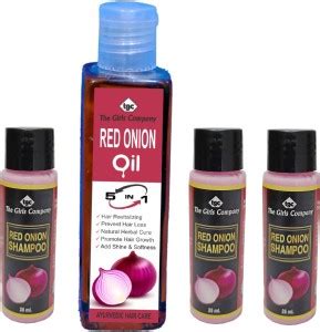 The Girls Company Red Onion Hair Oil 100ml and Onion Shampoo 75ml Price ...