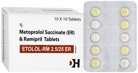 Etolol Rm 2525 Er Tablet 10 - Uses, Side Effects, Dosage, Price | Truemeds