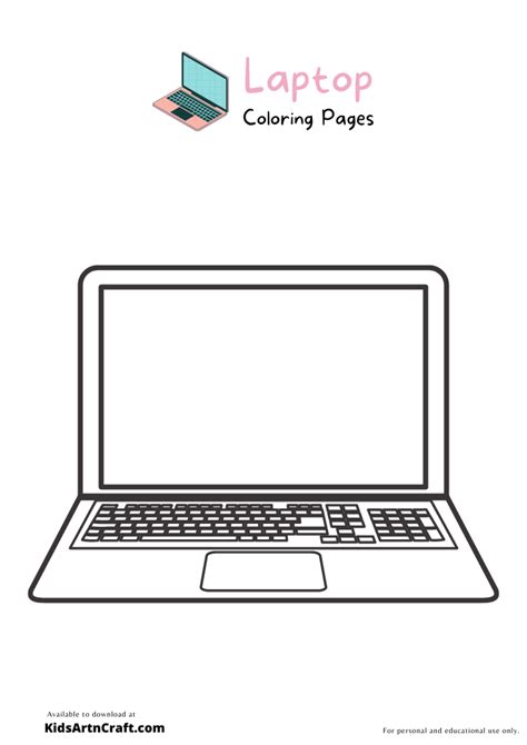 Laptop Coloring Page 的图像结果