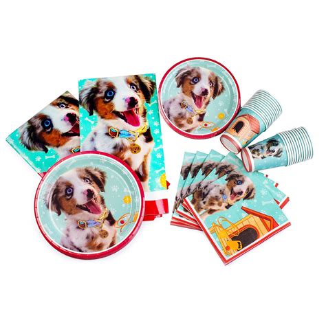 Buy Puppy Birthday Party Supplies for Kids (24-Count) - Mini Aussie ...