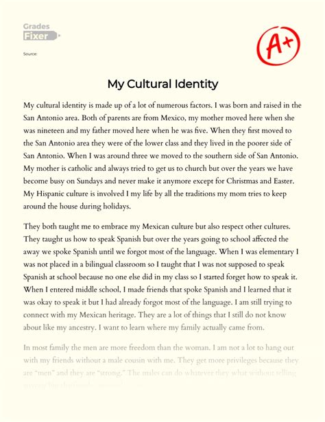 Cultural Identity Essay Examples 的图像结果