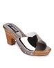 Buy Steel Grey Heeled Sandals for Women by SAPATOS Online | Ajio.com