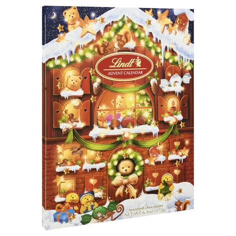 Lindt Christmas Teddy Chocolate Candy Holiday Bear Advent Calendar, 6.1 ...