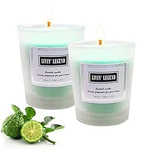 Bergamot Scented Candle-Organic Soy Wax and Fresh Bergamot Essential ...