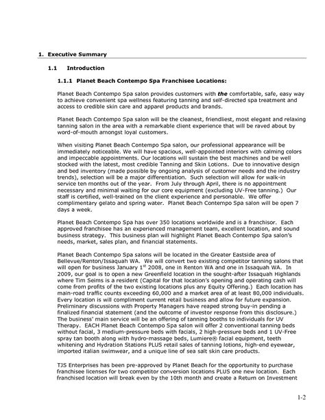 Image result for Business Plan Introduction Example