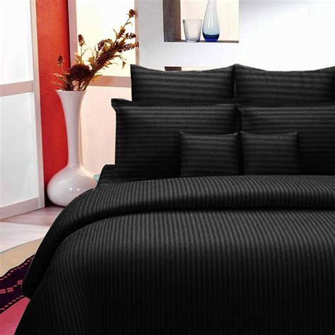 Awesome Black Self Design 300 TC King Size Pure Cotton Satin Slumber S ...