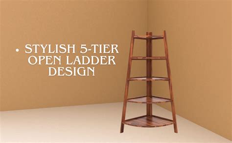Eagle Furniture Corner Shelf for Living Room | 5 Tier Ladder Shelves ...