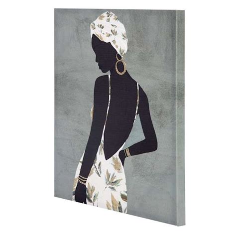 Lady In Palm Leave Dress Canvas Wall Art, 16x20 | At Home