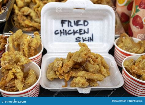 Popular Filipino Street Food Fried Chicken Skin Stock Photo - Image of ...