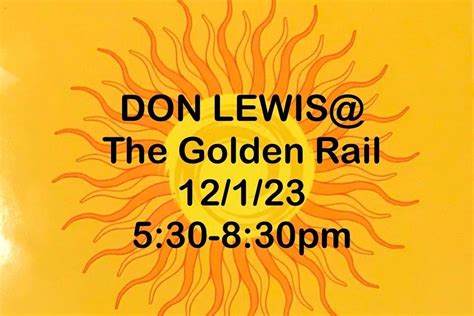 Don Lewis-acoustic , The Golden Rail Ale House, Newburgh, 1 December ...