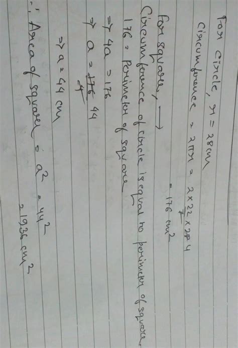 A wire is bent into a circular shape of radius 28 cm. If it is bent in ...