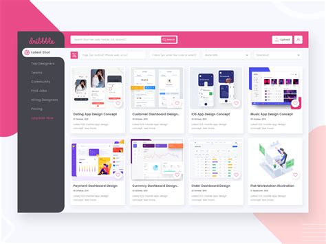Dribbble Website Redesign Concept - UpLabs