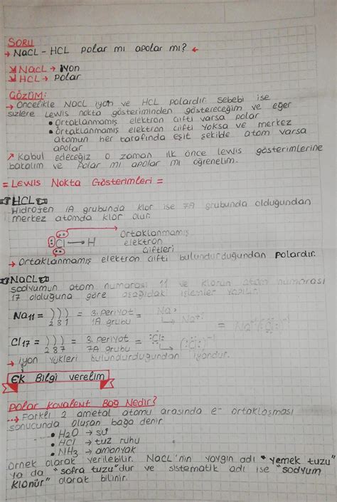 NaCl - HCl polar mı apolar mı ? - Eodev.com