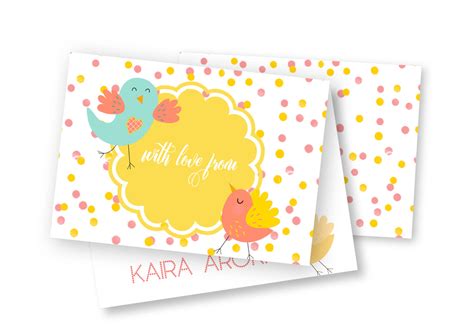 Personalised Folded Card - Bird Song – Labelshabel