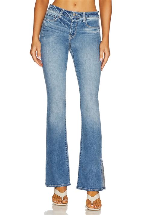 L'AGENCE Abilene High Rise Baby Boot Slit Jean in Alamo | REVOLVE