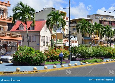Martinique, Picturesque City of Fort De France in West Indies Editorial ...