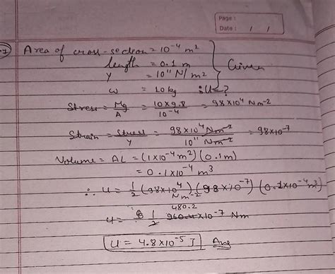 the Young's modulus of brass is 10 to the power 11 Newton per metre ...