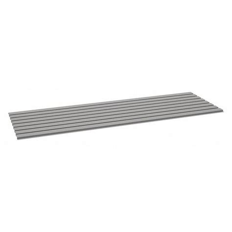 Tennsco Decking, Ribbed Steel, 72 in W, 24 in D, Gray, Powder Coated ...